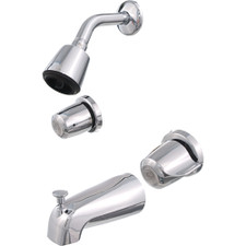 Gerber Two Handle Tub & Shower Faucet - Chrome